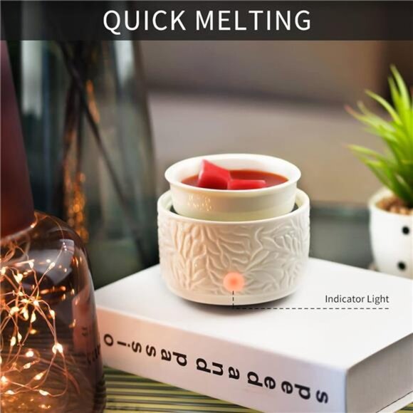Wax Melt Warmer Ceramic 3-in-1 Electric Candle Wax Warmer for Scented Wax - Picture 3 of 7